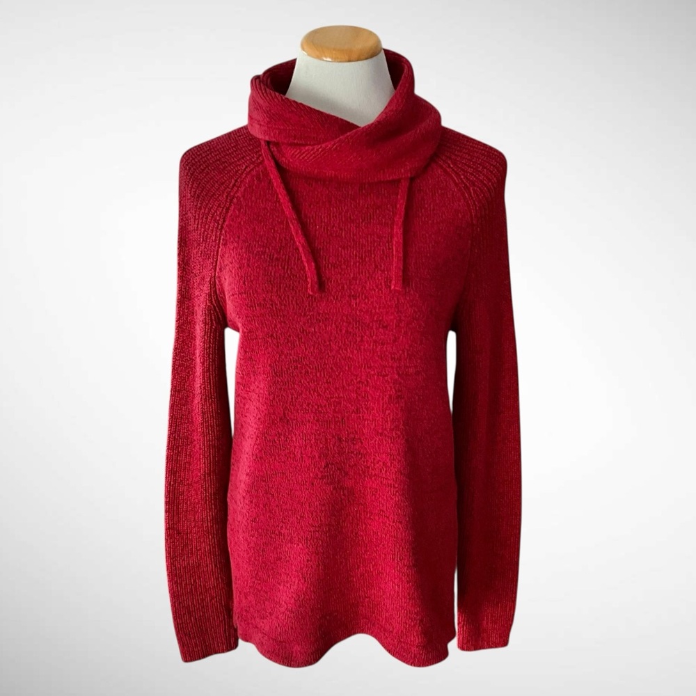 Express Funnel Neck Pullover Sweater Zipper Accents Long Sleeves